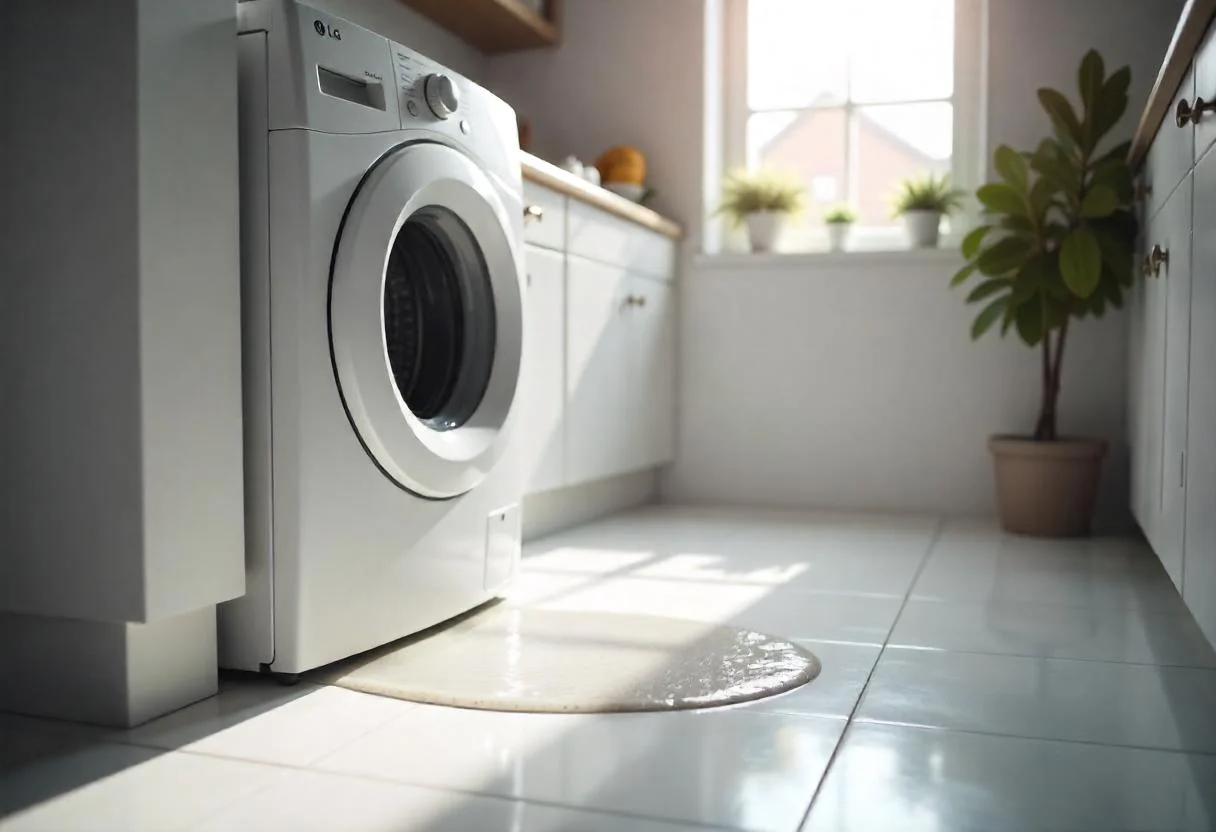 lg washer leaking