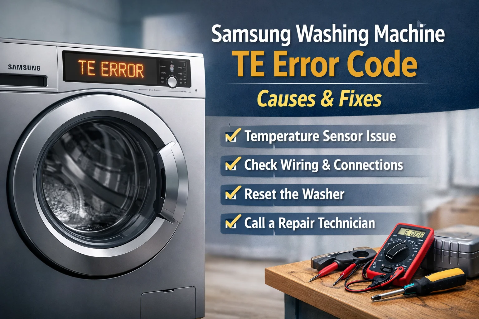 te code on samsung washer