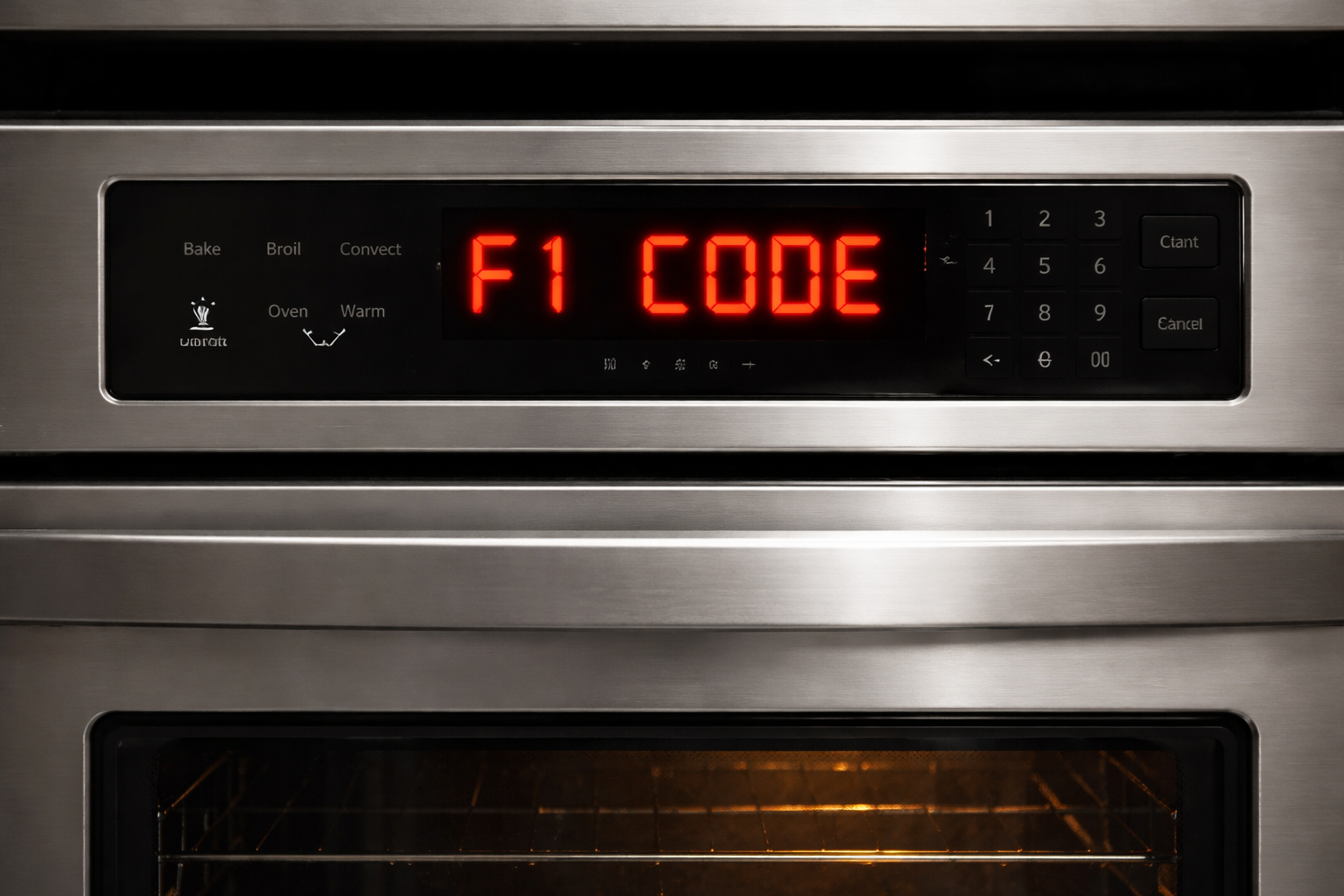 whirlpool oven f1 code