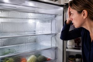 refrigerator sweating on the outside
