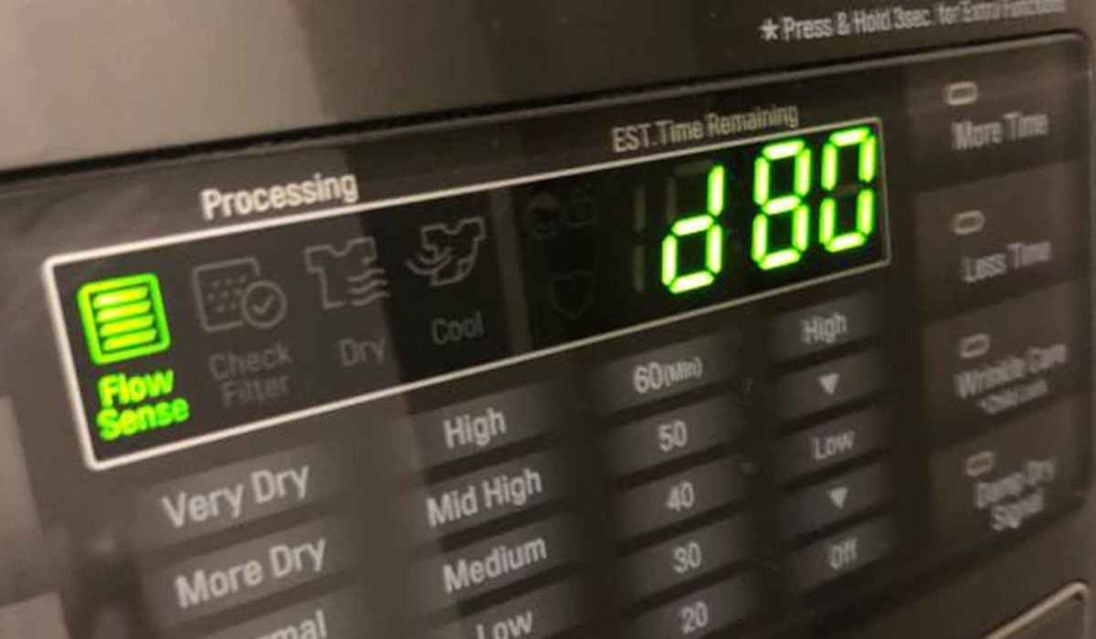what does the LG Dryer D80 Code mean?